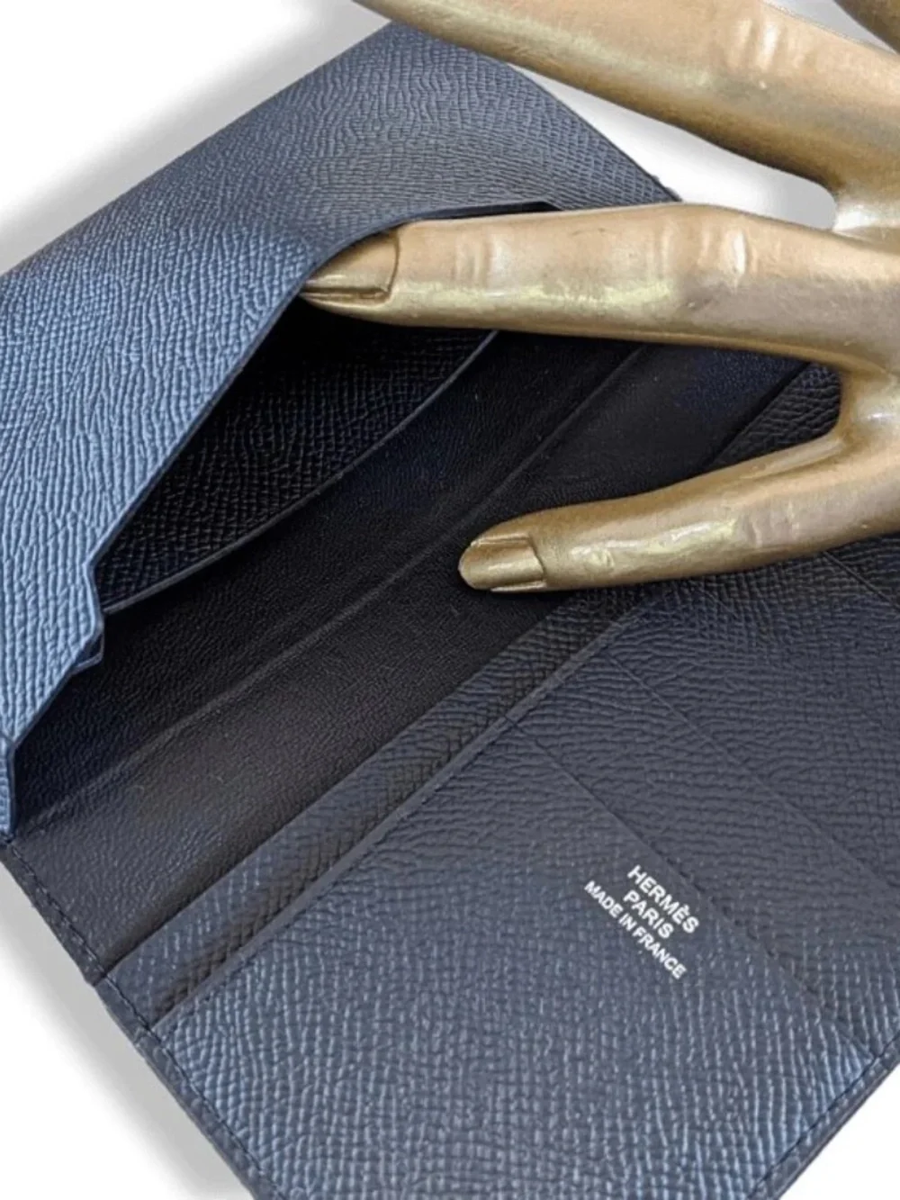 Hermes Bleu Indigo Calfskin Epsom SMART CLASSIC CASE